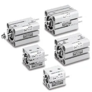 Xi lanh khí nén compact dạng mỏng, tuổi thọ cao, tác động kép, một cần piston CQSB12-5D-XB24 - CQS-XB24 Series